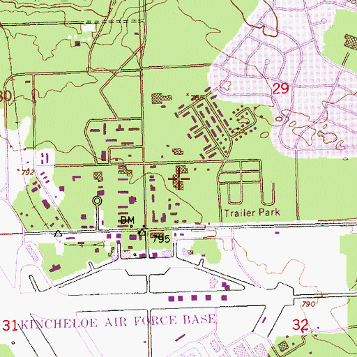 Topographic Map of Consolidated Community School, MI