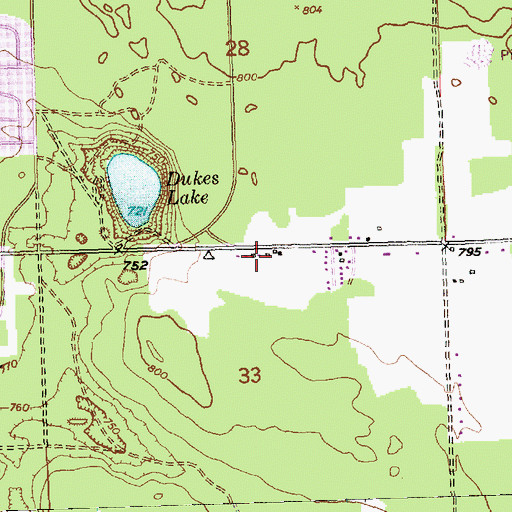 Topographic Map of Baptist Pioneer Mission, MI