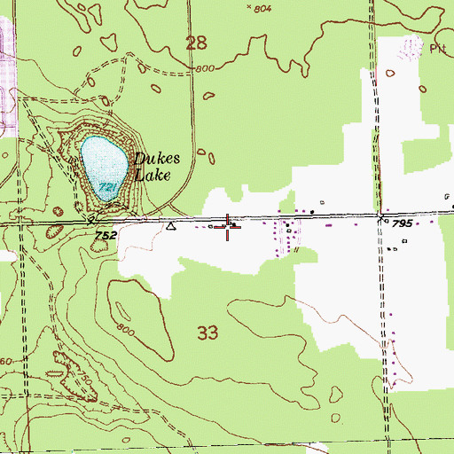 Topographic Map of Fundamental Baptist Church, MI