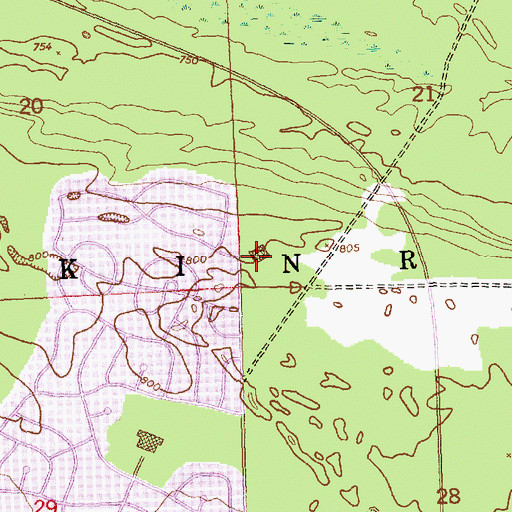 Topographic Map of R J Wallace Elementary School, MI