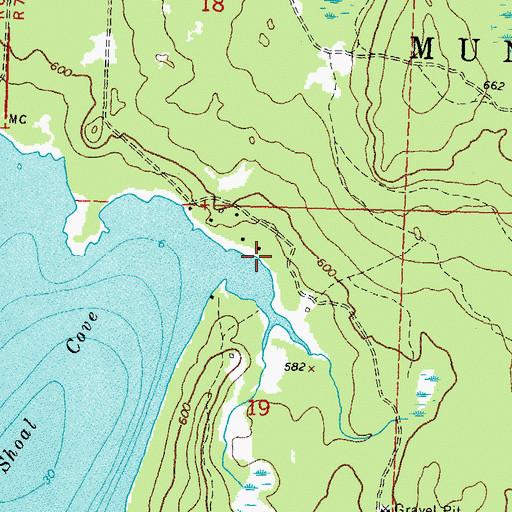 Topographic Map of Big Shoal Beach, MI
