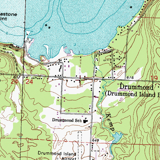 Topographic Map of Lighthouse Christian Church, MI