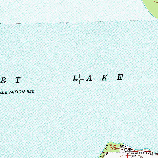 Topographic Map of De Tour Union Presbyterian Church, MI