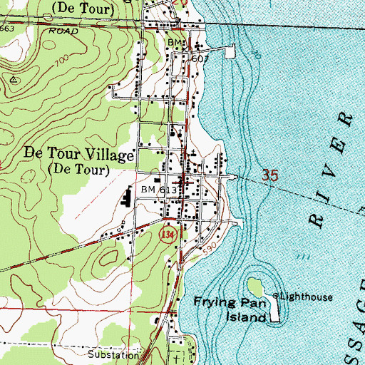 Topographic Map of Saint Stephen's Episcopal Church, MI