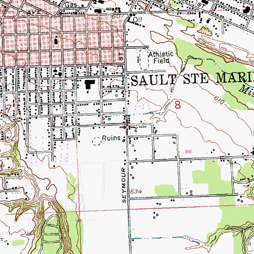 Topographic Map of Church of the Nazarene, MI
