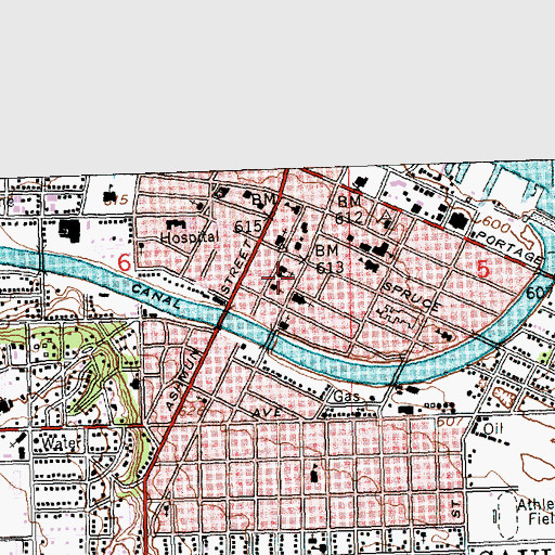 Topographic Map of Saint George Greek Orthodox Church, MI