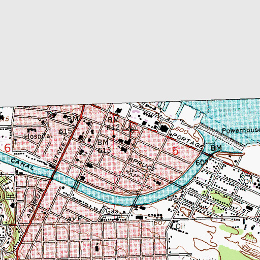 Topographic Map of Saint Mary's Church, MI