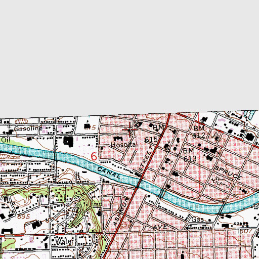 Topographic Map of First Church of Christ, MI