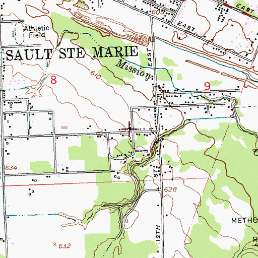 Topographic Map of Saint Isaac Jogues Catholic Church, MI