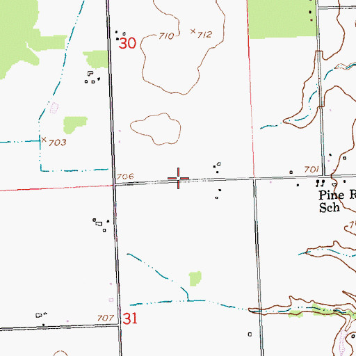 Topographic Map of Kingdom Hall of Jehovah's Witnesses, MI