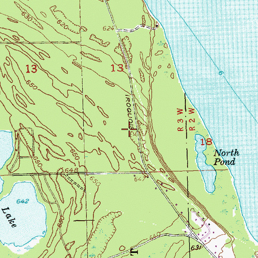 Topographic Map of Bay Mills Indian Police Dept, MI
