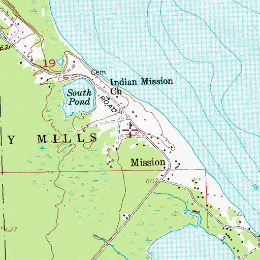 Topographic Map of Bay Mills Medical Clinic, MI