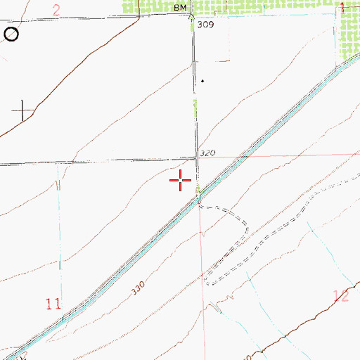 Topographic Map of Mohawk 9.1 Lateral, AZ