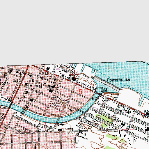 Topographic Map of John Johnston House, MI