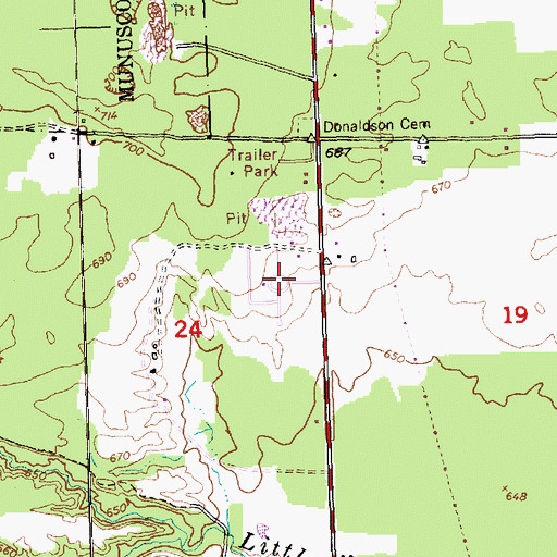 Topographic Map of Oaklawn Chapel Gardens, MI