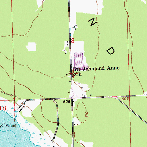 Topographic Map of Wilwalk Cemetery, MI