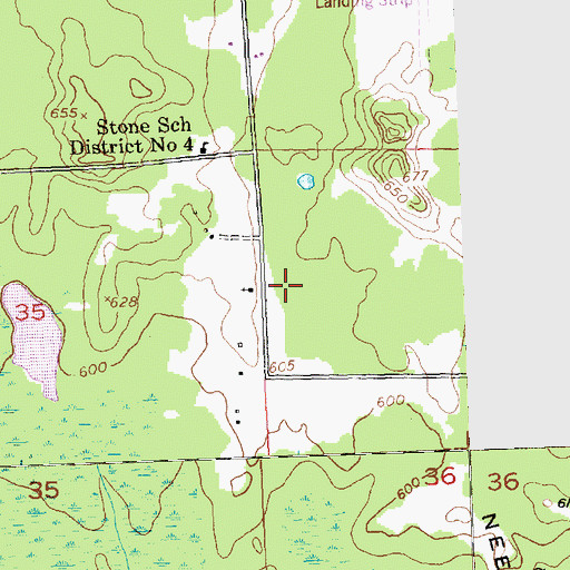 Topographic Map of Neebish Island Presbyterian Cemetery, MI