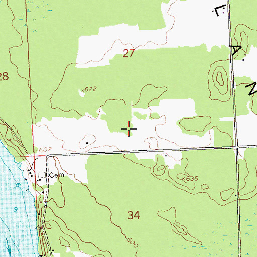 Topographic Map of Laitinen Family Cemetery, MI