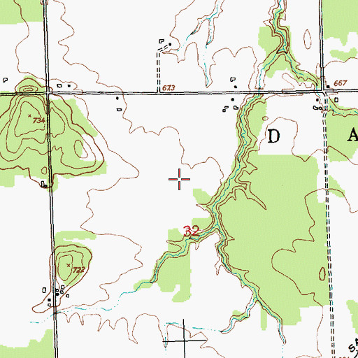 Topographic Map of Dafter Township Cemetery, MI