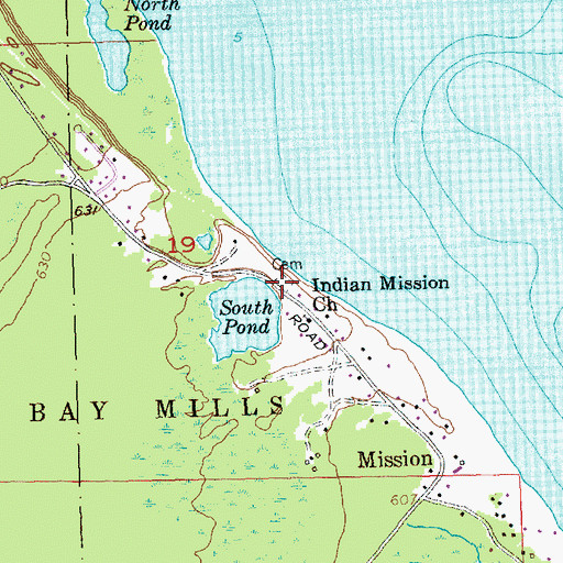 Topographic Map of Old Indian Burial Ground, MI