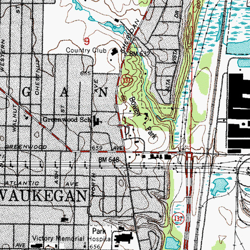 Topographic Map of Haines Museum, IL