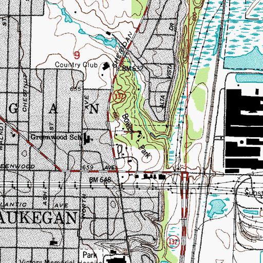 Topographic Map of Janet Morrison Picnic Center, IL