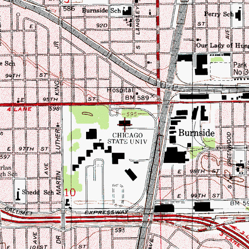 Topographic Map of Robinson University Center, IL