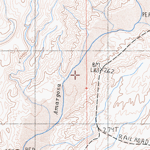 Topographic Map of Amargosa Canyon, CA