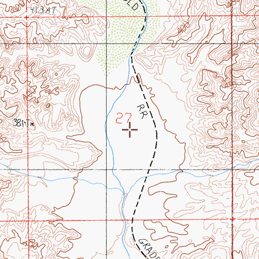 Topographic Map of The Meadows, CA