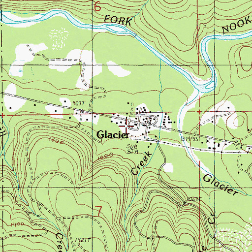 Topographic Map of Glacier Chamber of Commerce, WA