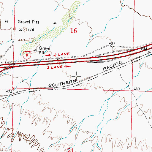 Topographic Map of Mohawk Interchange, AZ