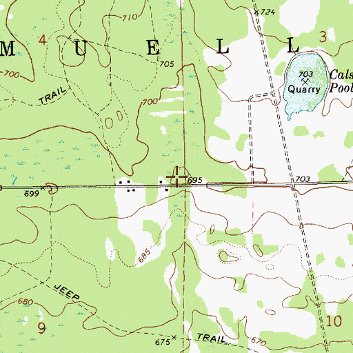 Topographic Map of Calspar Post Office (historical), MI