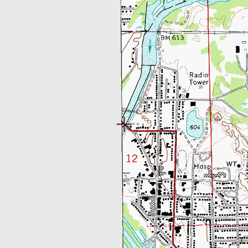 Topographic Map of Siphon Bridge, MI
