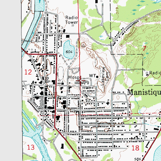 Topographic Map of Rural Health Clinic, MI