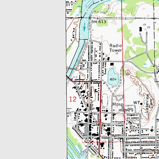 Topographic Map of Bethel Baptist Church, MI