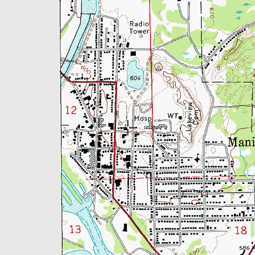 Topographic Map of Presbyterian Church, MI