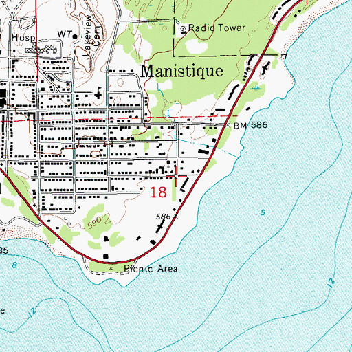 Topographic Map of Kingdom Hall of Jehovah's Witnesses, MI