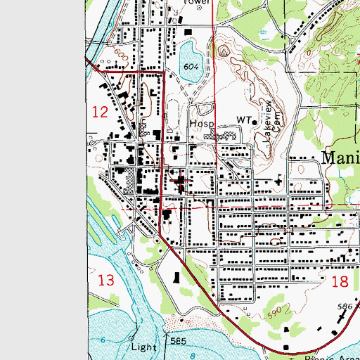 Topographic Map of Saint Francis De Sales School, MI