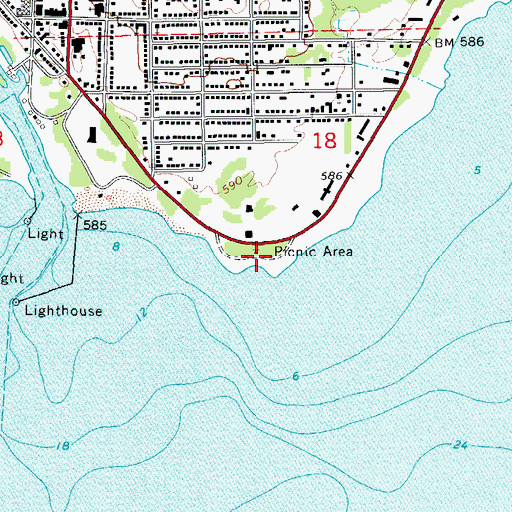 Topographic Map of Lakeview Park, MI