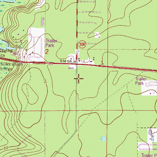 Topographic Map of Stokes Electric Substation, FL