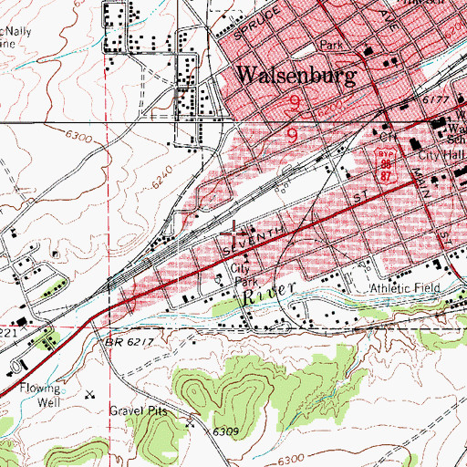 Topographic Map of Second Spanish Presbyterian Church, CO