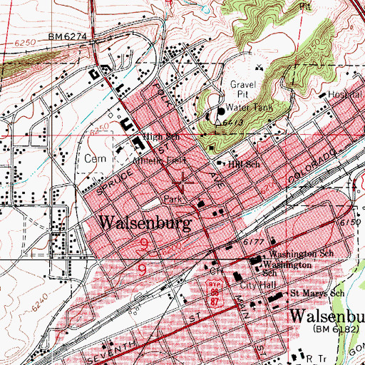 Topographic Map of Church of the Nazarene, CO