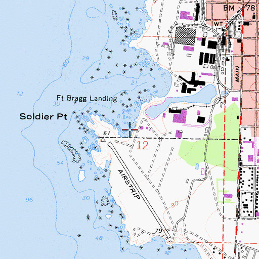 Topographic Map of City of Fort Bragg Wastewater Treatment Plant, CA