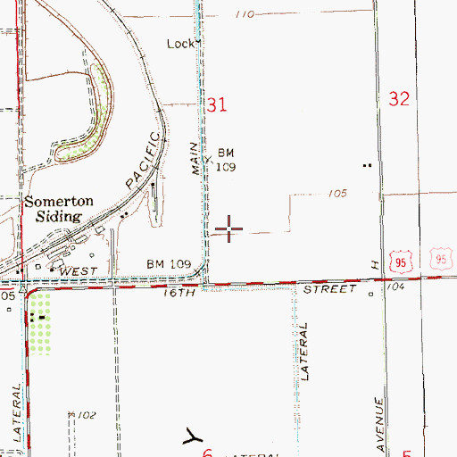 Topographic Map of Monroe Lateral, AZ