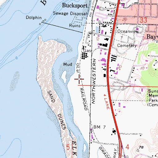Topographic Map of Eureka Wastewater Treatment Plant, CA
