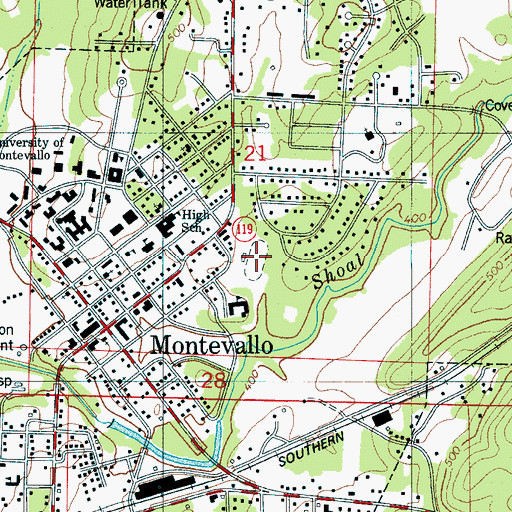 Topographic Map of Richard Gilliam Field, AL