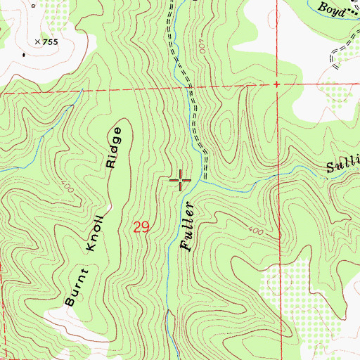 Topographic Map of Sullivan Creek, CA