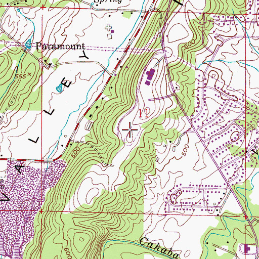 Topographic Map of Ned Bearden Stadium, AL