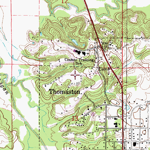 Topographic Map of Eagles Stadium, AL