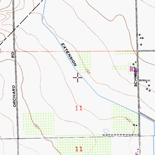 Topographic Map of Sullivan Extension, CA